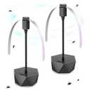 Fly Fans for Tables, Fly Repellent Fan Outdoor Indoor Keep Flies Away, Fly Repellent Fans for Tables with Holographic Blades for Picnic, Party, Restaurant, Kitchen, and BBQ, 2 Pack Black