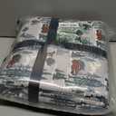 Eddie Bauer - Flannel Sheets Queen Size, Anti-Pilling & Wrinkle Resistant Cotton, Touchably Soft for All-Season Comfort - Bed Sheets with Matching Pillowcases & Fitted Sheet (Tree Farm Light Blue)