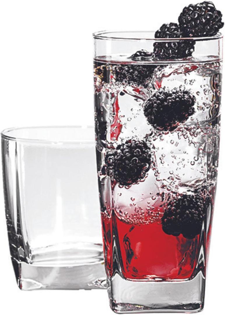 Anchor Hocking Rio Small and Large Drinking Glasses, Set of 16, Clear, 80850L13 (16pc Set)