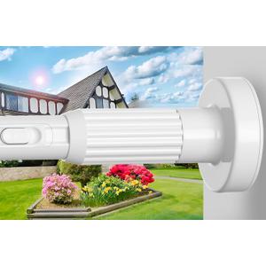Tension Curtain Rod 40-120in White Adjustable Curtain Rod No Drilling Heavy Duty Tension Rods for Bathroom Living Room Divider Outdoor Patio