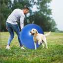 mwater Herding Ball for Dogs :25 Inch Heavy-Duty Blue Ultra-Thick, Hardened,Thickness 4mm, Weight 4.8 LB, Non-Chewable, Ideal for Chasing and Active Play (24.8in)