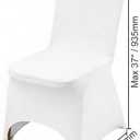 100 White Washable and Removable Universal Wedding Banquet Chair Covers with Polyester Spandex Elastic Sliding Arc Design Chair Covers