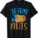 Baby Party Gender Reveal Party Team Nuts Funny Gender Reveal T-Shirt, Size L