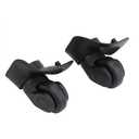 Luggage Wheel Universal Suitcase Spare Wheels, 1 Pair Black PVC Suitcase Replacement Wheels Silent Wear Pulley for Luggage Suitcase Trolley (W041-2 L)
