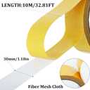 Double Sided Tape for Woodworking,Strong Double Side Fabric Tape Heavy Duty 1.18inch*32.81FT,High Stickness Two Sided Tape for Carpet,Wood,Garment,Poster,Art Craft