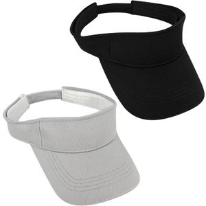 2 Pack Sports Visors Hats Women Adjustable Outdoor Sun Visor Golf Beach Travel Men Cap
