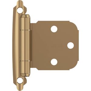 Amerock BPR7629CZ | Face Frame Cabinet Hinge | Variable Overlay Self Closing Face Mount | Champagne Bronze | Kitchen Cabinet Door Hinge | 1 Pair/2 Pack | Functional Hardware (Flat)