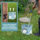 Tgeyd Chicken Feeder and Chicken Waterer Set - Hanging Automatic Chicken Feeder No Waste - Chicken Coop Accessories - Poultry Waterer with 2 Gallon/10 Pounds