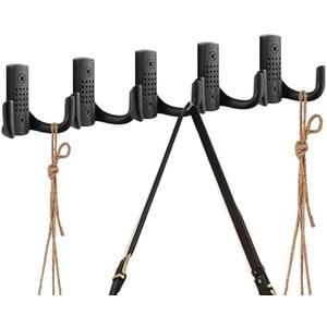 2 PCS ZSDAJUJU 5 Pack Double Wall Hooks 2-Prong Coat/Hat Die-cast Copper Hooks for Hanging Wall Mount Hanger Clothes, Purse, Bag, Towel Organization Decorative Wall Hooks