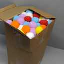 500 Pcs 1.8"/4cm Cat Toy Balls Bulk Colorful Soft Pompom Balls Kitten Puff Ball Toys Indoor Cats Interactive Pet Playing Exercising Assorted 6 Colors