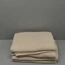 POLYTE Microfiber Oversize Quick Dry Lint Free Bath Towel, 60 x 30 in, 4 Pack (Light Beige, Waffle Weave)