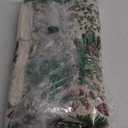 SUTAVIA French Floral Tablecloth Hand-Made Cotton Fabric with Lace Vintage Berry Garden Pattern Tabletop Sofa Cover Blanket for Home Holiday Party Decor (Red Floral, Oval, 60"x102"