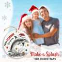 9 x 2025 Ceramic Dolphin Christmas Ornaments - Cute Dolphin Gifts for Women Men, Animal Lovers Gifts for Friends, Dolphins Animal Ornaments for Christmas Tree Decorations, Xmas Hanging Decor