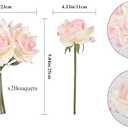 IPOPU Fake Roses,2 Bouquets 10PCS Real Touch Roses Artificial Flowers Faux Roses with Stems for Wedding Party Home Table Centerpieces Decoration(Pink Edge)