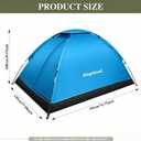 1-2 Person Camping Tent, Easy Manual Setup Dome Tent, Waterproof Windproof Lightweight Backpacking Tent with Breathable Mesh for Hiking, Outdoor Travel & Beach, 76.77in*57.08in*39.37"