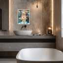 Girl Room Wall Art Prints The Girl In The Sea And Fish Poster Canvas Art Wall Decor Picture For Bedroom Office Dorm Bathroom Wall Decor Aesthetic Home Artwork 12"  16" With Framed (MK04.)