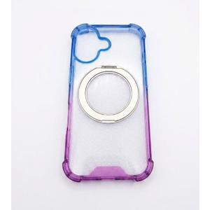 Gradient Shockproof Magnetic Phone Case with Kickstand Ring for MagSafe Compatibility