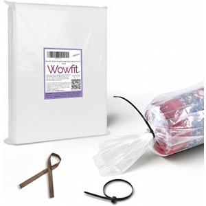 Wowfit Giant Plastic Rug Storage Bag with Zip Tie, 4.5 Mil Heavy Duty Fits Rug up to 9'x12', Perfect for Moving, Packing and Shipping