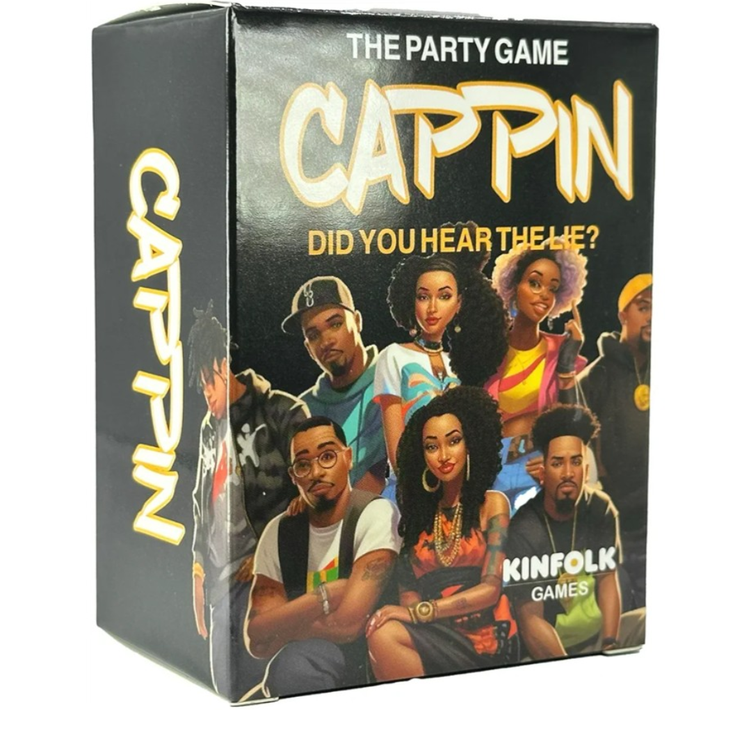 Kinfolk Cappin Bold Adult Drinking Card Game of Truths and Lies, Challenge Your Bluffing Skills, and Honor Black Excellence While Sharing Unfiltered Fun