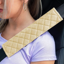 Wevdn Extra Long Seat Belt Covers, Soft Comfortable Car Seat Belt Strap Cover Protector Cushion, Universal Seatbelt Shoulder Protection Pad for Car Truck SUV, Car Accessories (Beige, 10.5")