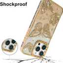BITOBE Designed for iPhone 11 Pro Max, Cute 3D Butterfly Case Slim Plating Glitter Bling Luxury Cover for Women Girls Protective Camera Protection Bumper 6.7" Gold