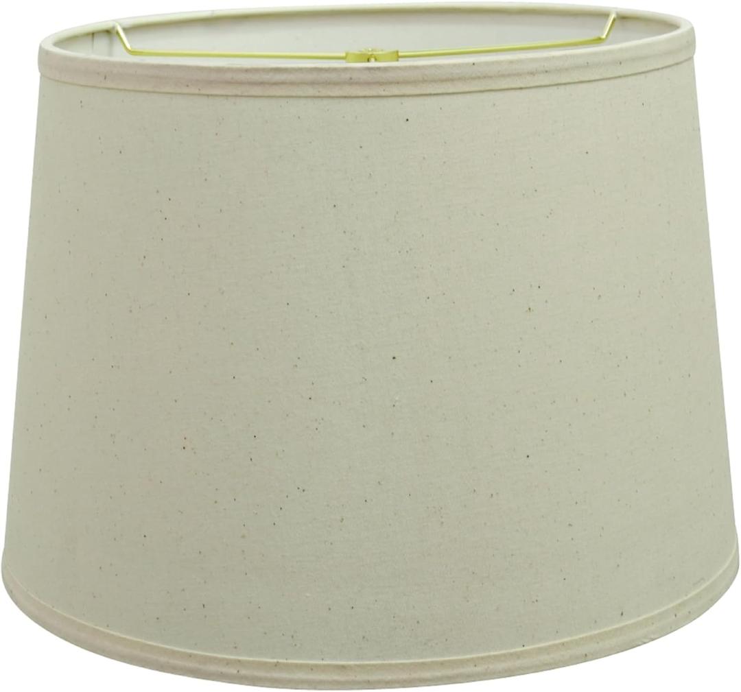 Aspen Creative 32319 Transitional Hardback Empire Shaped Spider Construction Lamp Shade in Ivory, 14" wide (12" x 14" x 10"), 14 inches wide x 10 inches high