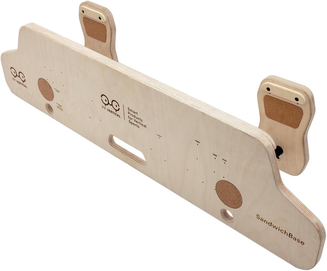 YY Vertical SandwichBase Hangboard Support (No Hangboard Included) No Drilling, Ultra-Stable Door Frame Mount for Climbing Training | Fits All VerticalBoards | Adjustable Design - Patented Design, Unique