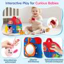 Baby Toys 6-12 Months, Barn with Stuffed Farm Animals, Montessori Toy for Babies, Sensory Toys for Toddlers 1-3, Portable Baby Farmhouse Toy, Birthday Gift for Infants & Toddlers