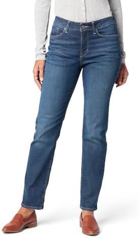 Levi Strauss Signature Gold Women's Curvy Totally Shaping Straight Jeans Mid-Rise Stretch Denim Size 28