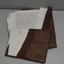 jinchan Linen Valance for Farmhouse Living Room Windows 16 Inch Slubbed Crossed Double Layer Window Valance Light Filtering Rustic Country Overlay Rod Pocket 1 Panel Brown