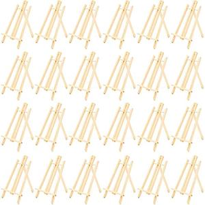 Bright Creations Wooden Mini Easel Stand for Desk or Tabletop (9 x 13.5 Inches, 24 Count)