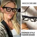 OCCI CHIARI Wide Reading Glasses Women Cat Eye Readers with Spring Hinge