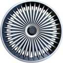 Hubcap Wheel Cover Replacement, 12 13 14 15 16 17 Inch Rims Universal Wheel Hub Caps Cover, ABS Material Exterior Accessories Snap On Car Truck SUV -Set of 4 (Silver+Black, 12")