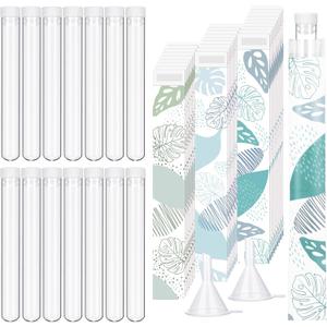 38 Pcs Tampon Flask Set Included Tube Flasks Containers for Women Tampon Reusable Wrappers(Light Style)