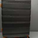 Rockland Melbourne Hardside Expandable Spinner Wheel Luggage, Checked Large 28", Charcoal