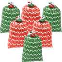Large Christmas Gift Bags, 6PCS 44"X 36" Jumbo Extra Large Gift Bag, XL Christmas Bags for Wrapping Oversized Giant Huge Gifts, Large Plastic Gift Bags for Presents, Xmas Santa Big Holiday Gift Bags