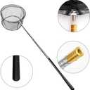 Pool Skimmer Net with Stainless Steel Telescopic Pole,58" Extendable Leaf Skimmer Pool Rake Pool Nets for Cleaning Above Ground Inground Swimming Pool, Pond,Spas,Hot Tub