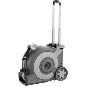 Portable Trolley Cart Retractable Hose Reel by HOZEREEL, All in One Connectable Garden Hose Reels and Enclosed Storage, Self Propelling Hose Reels, 10 Pattern Nozzle, 100FT 1/2" Hose Included