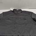 JOGAL Mens Button Down Short Sleeve Shirt Regular Fit Button Up Work Shirts with Two Pockets, XXL