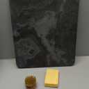 Large Black Marble Stone Dish Drying Mat for Kitchen Counter  Fast Drying Diatomaceous Earth Mat with Cleaning Tools, Stain Resistant & Anti-Slip Drying Mat for Cups, Dishes & Counter 17" x 13"