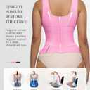 FeelinGirl Waist Trainer for Women Tummy Control Waist Cincher Belt Workout Body Shaper Vest with Adjustable Shoulder Strap (Pink, M)