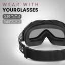 OutdoorMaster OTG Ski Goggles - Over Glasses Ski/Snowboard Goggles for Men, Women & Youth - 100% UV Protection