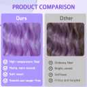 Pastel Purple Wavy Bob Wig for Women, Short Shoulder Length Synthetic Wig with Bangs, Natural Looking Lightweight Hairpiece for Daily Wear & Cosplay Costume Party