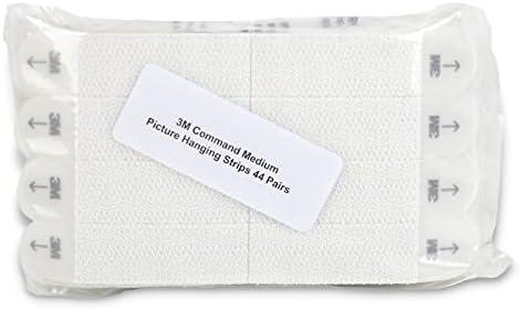 Command Medium Picture Hanging Strips,  Damage-Free Hanging Picture Hangers, No Tools Wall Hanger for Home Decor, White Adhesive, 7 Pack