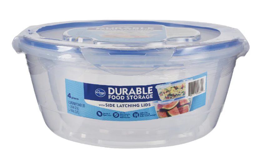 Kroger® BPA-Free Durable Plastic Food Storage Container With Lid Set