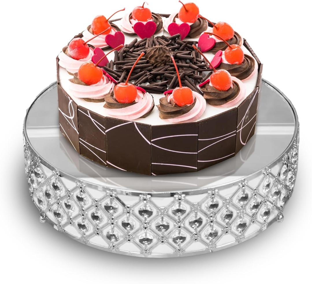 Crystal Cake Stand  Mirrored Beaded Crystal Cake Pedestal Stand  Dessert Stand for Cupcakes, Muffins, Cake, Cheese  Elegant Dessert Table Display Set  Cake Base for Party, Wedding, Birthday Crystal Cake Stand  Mirrored Beaded Crystal Cake Pedestal Stand  Dessert Stand for Cupcakes, Muffins, Cake, Cheese  Elegant Dessert Table Display Set  Cake Base for Party, Wedding, Birthday