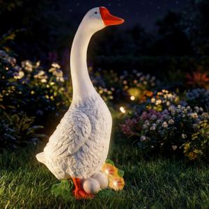 Large Porch Goose Statue, 23 inch Large Porch Goose Statue, Suitable for Porch, Balcony, Courtyard, Garden, Lawn Decor Unique Housewarming Gift