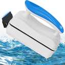 AQQA Aquarium Magnet Glass Cleaner, Dolphin Series-Fish Tank Algae Scraper Brush Cleaner for Glass or Acrylic,2 Detachable Blades Floating Cleaning Tool for 1/8"-1/4" Thickness