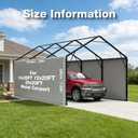 20ft Metal Carport Sidewalls Gray, 2 Packs