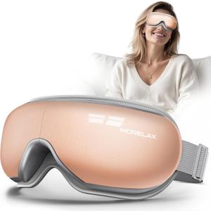 Morelax Eye Massager with Heat & Bluetooth Music, Birthday Gifts for Women, Reduce Eye Strain, Headache Relief and Improve Sleep, Eye Care GiftPink